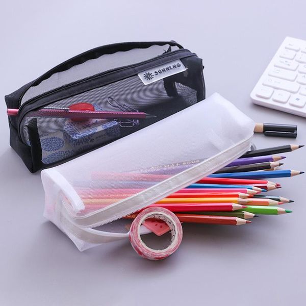 

pencil cases transparent case school accessories kawaii stationery and office pencilcase for brushes simpl large