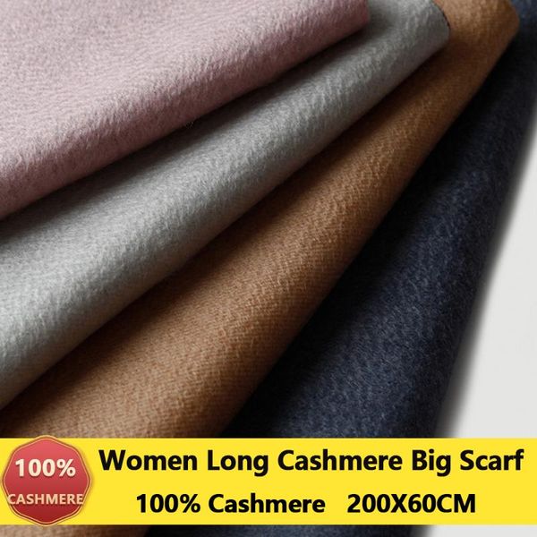 

scarves 100% cashmere scarf and shawls men women luxury winter warm gradient color pure natural wraps pashmina, Blue;gray