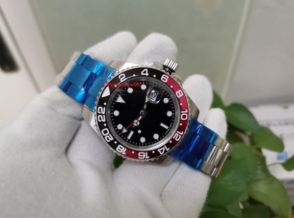 

elling wristwatches 40mm gmt 116719 black dial pepsi bezel stainless steel asia 2813 movement automatic mens watch watches, Slivery;brown