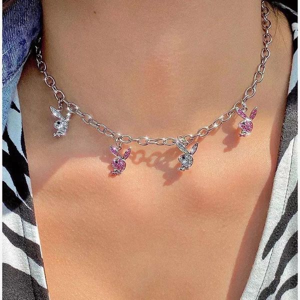

chains popacc full diamond alloy necklace female rock street clavicle chain fashion classic accessories wedding party gift, Silver
