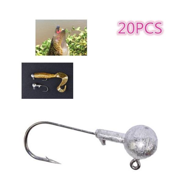 

fishing hooks 20pcs bait hook single professional lead ice