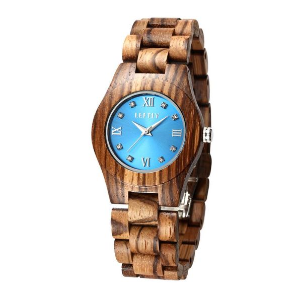 

wristwatches leftly women wooden watch quartz movement lightweight casual wristwatch, Slivery;brown