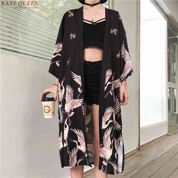 Kimono Cardigan Womens tops e blusas japonês streetwear verão camisa longa feminino senhoras blusa roupas 210719