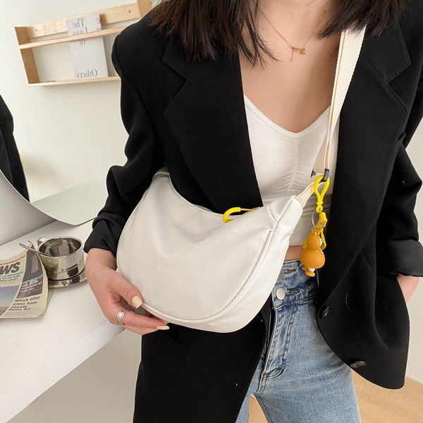 

oxford cloth casual crossbody bags solid color simplicity women's shopping storage shoulder bag soft fashion all-match satchels totes