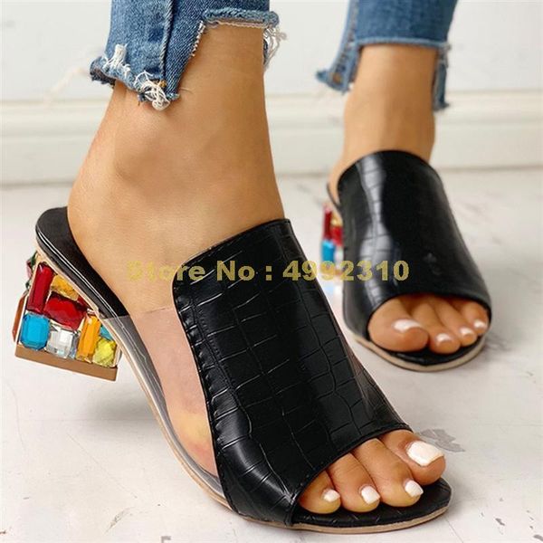 

slippers printed fashion sandal summer casual shoes, Black