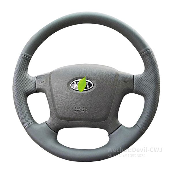 

alcantara leather steering wheel cover for kia cerato rio opirus 2006-2012 2007 2008 2009 2010 2011car interior accessories