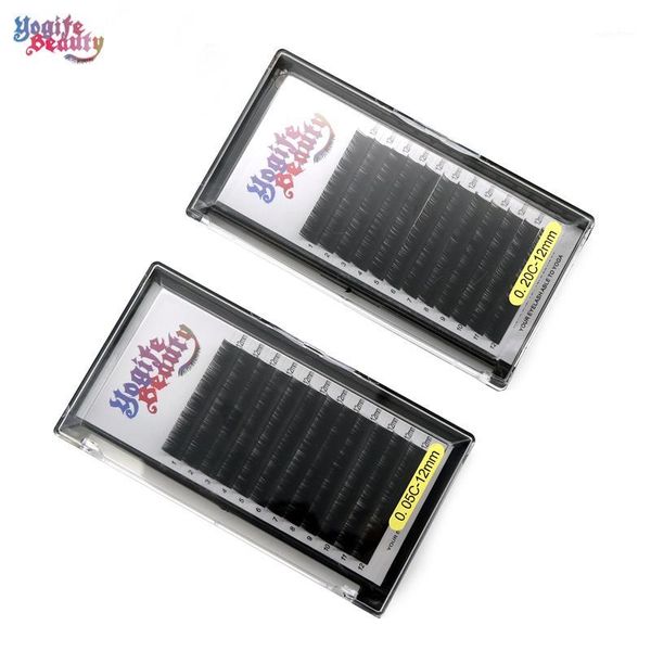 

silk eyelash extension synthetic material rich black c d curl from yogife beauty1