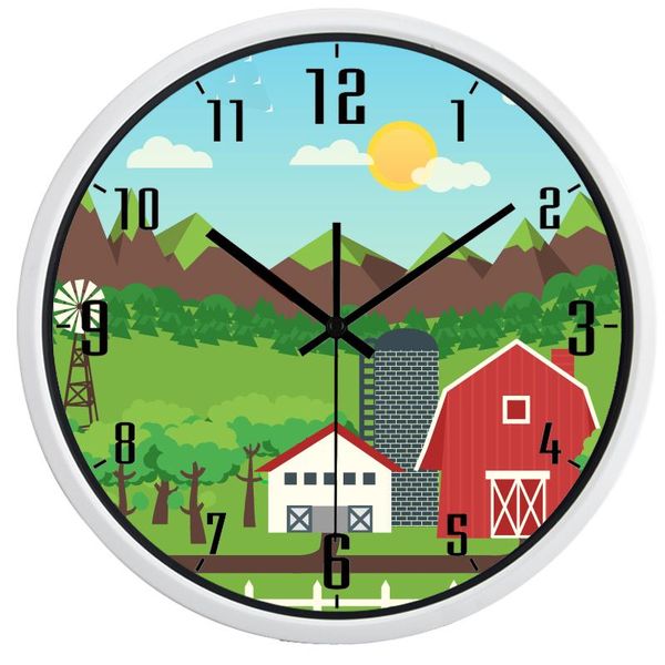 

european retro castle home decoration mute clock wall clocks