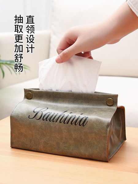 

tissue boxes & napkins creative leather square box car nordic toilet paper holder storage servilletero desk accessories bk50zj