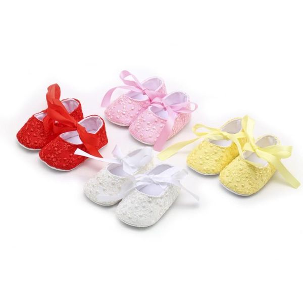 

first walkers baby walker princess pink white crib shoes infant toddler girls soft prewalker 0-18m