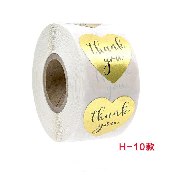 

gift wrap 500pcs golden heart-shaped thank you sticker small business stickers label roll adhesive mail labels