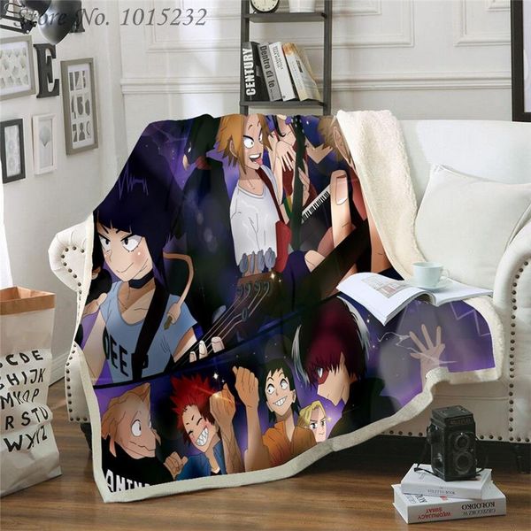 

blankets 3d anime my hero academia funny blanket for beds hiking picnic thick quilt fashionable bedspread fleece throw 02