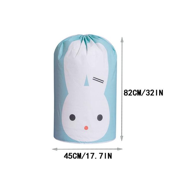

storage bags foldable cute cartoon clothing quilt bag drawstring beam mouth moisture-proof