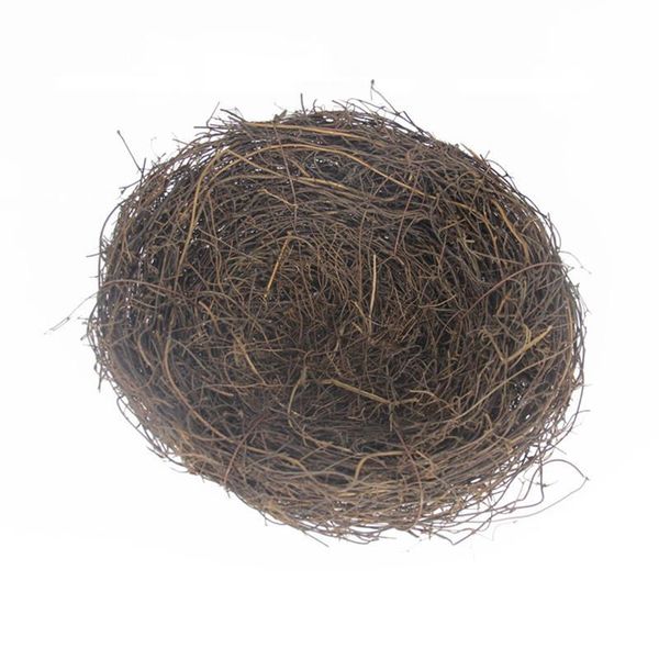 

bird cages country style simulation twig nest handmade easter rattan creative decoration for home garden (20cm)