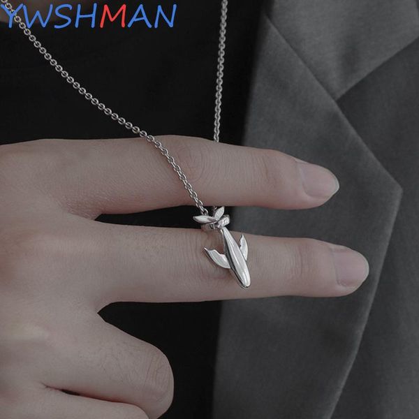 

pendant necklaces silver color men whale necklace bluetail fish nautical chokers charm tail jewelry