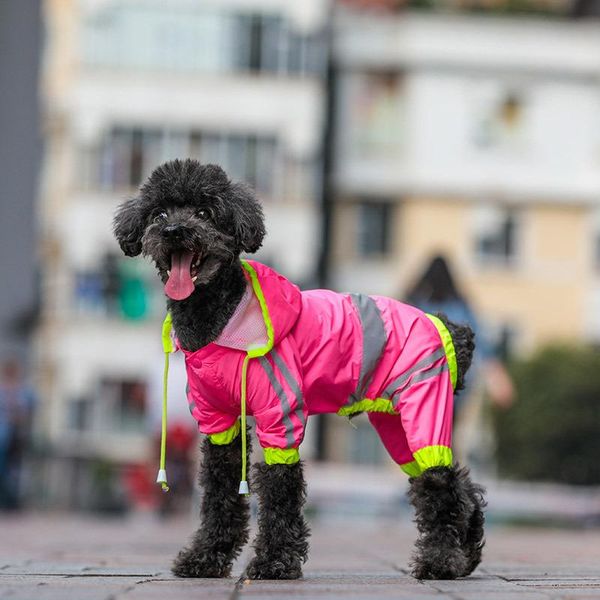 

dog apparel raincoat clothes fashion fluorescent waterproof pet coat