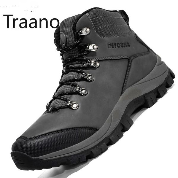 

boots 2021 men's shoes classic men winter comfortable for outdoor non-slip sneakers zapatos para hombre size 46, Black