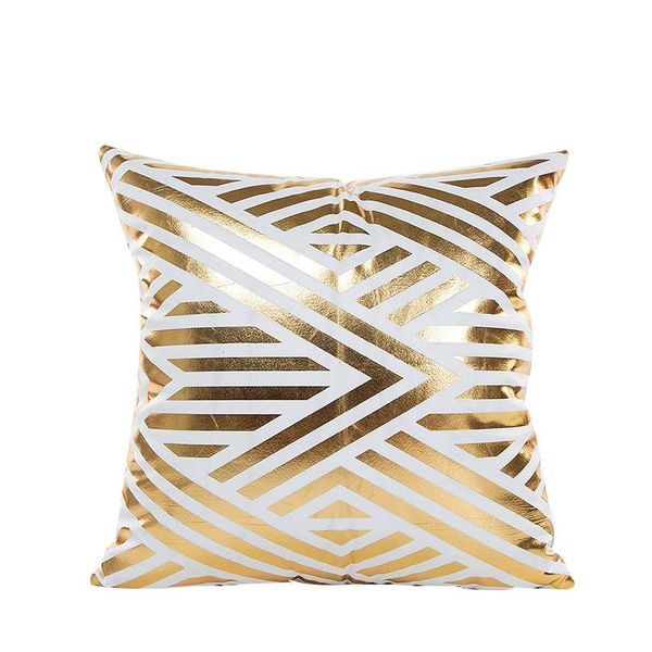 

pillow case brief bronzing geometric sofa decorative cushion cover pillowcase blended 45*45 throw home decor pillowcover