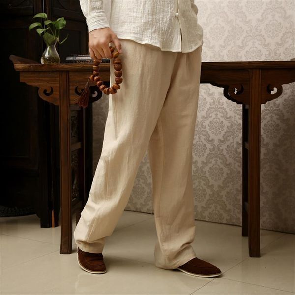 

long linen comfortable plus size women pants 6xl 7xl 8xl 9xl vintage quality 50 52 54 56, Black