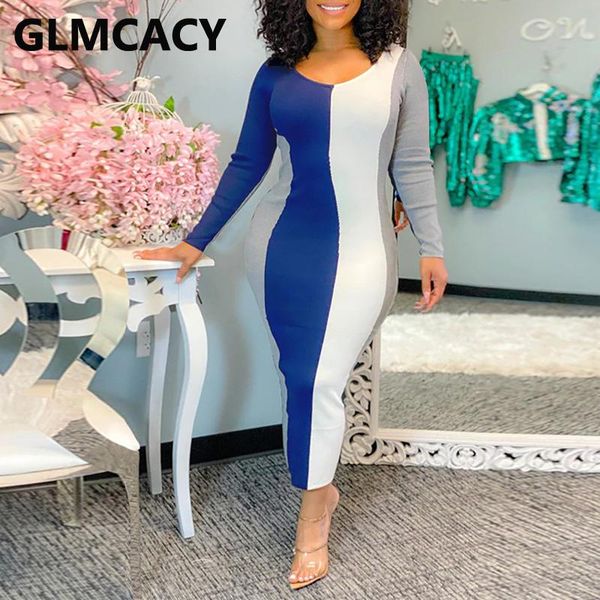 

women long sleeve colorblock dress casual midi dresses, Black;gray