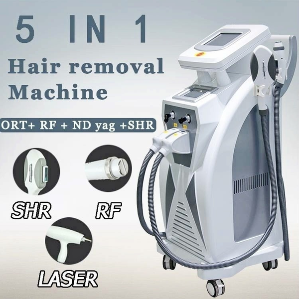 2022 5 em 1 Multifunções OPT HR IPL Cabelo ND YAG Laser Remoção de tatuagem Máquina de beleza para rejuvenescimento da pele