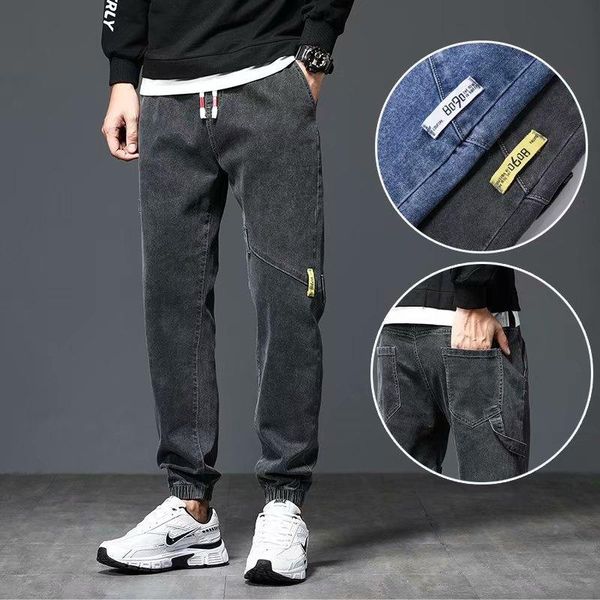 

men's jeans mens casual pants fashion for men low waist street wear, Blue