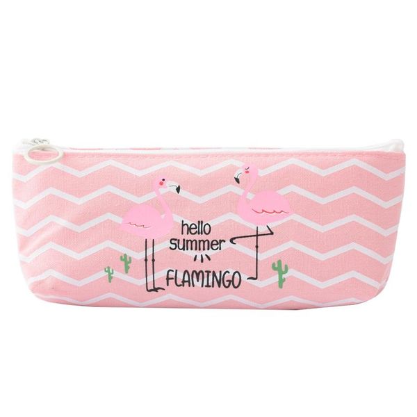 

kawaii cute flamingo canvas pencil case storage organizer pen bags pouch school supply stationery cosmetic makeup bag pencilcase