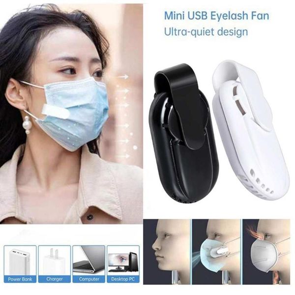

smart home control personal wearable air front fan usb mini portable reusable breathable clip-on for face mask rechargeable 35 x 18 71.5mm