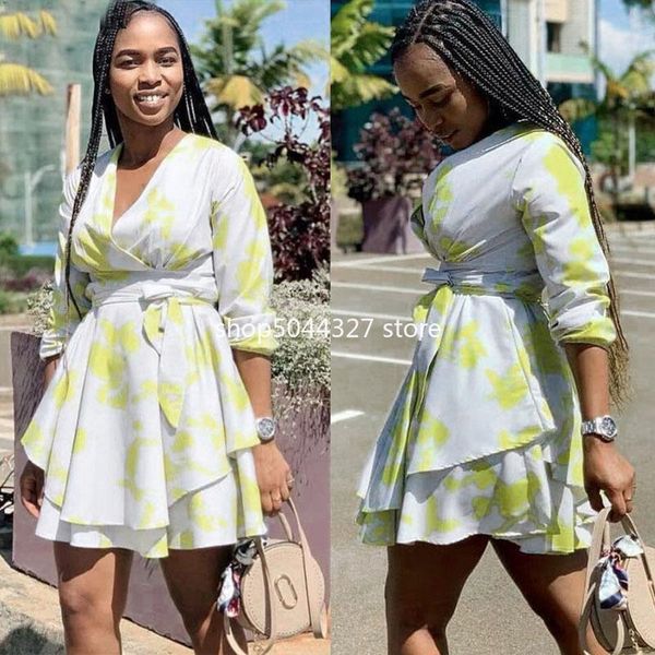 

ethnic clothing african print dresses for women dashiki v-neck flowers cake dress clothes plus size retro africa bodycon christmas robe, Red