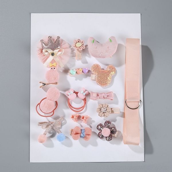 

fax baby accessories accessories south korea princess 18 headdress headdress piece hairpin and hairring gift box set, Slivery;white