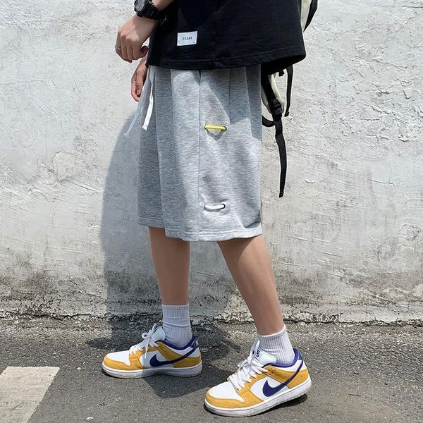 

men's shorts 2021 solid chinese style polyester color short trousers male summer breathable plus size 5xl, White;black
