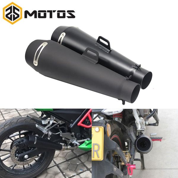 

motorcycle exhaust system zs motos universal 51mm scooter pipe moto escape gp pot for m4 most motocross dirt bike cross