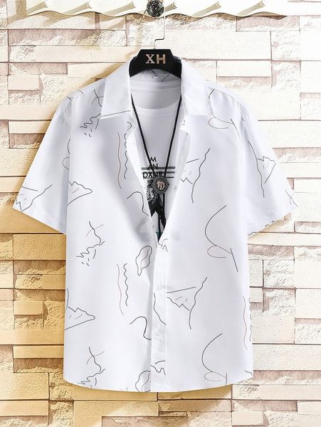 

men graphic print shirt without tee c7sv#, White;black