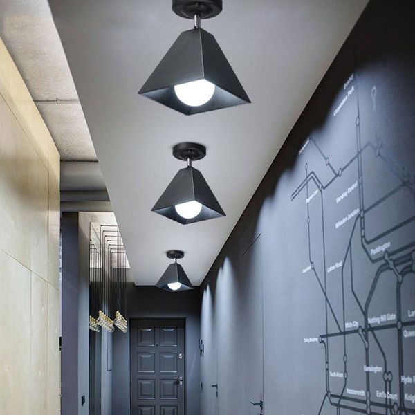 

american style vintage ceiling lights personality simple country porch lamp white and black home hallway lighting cl-1721j