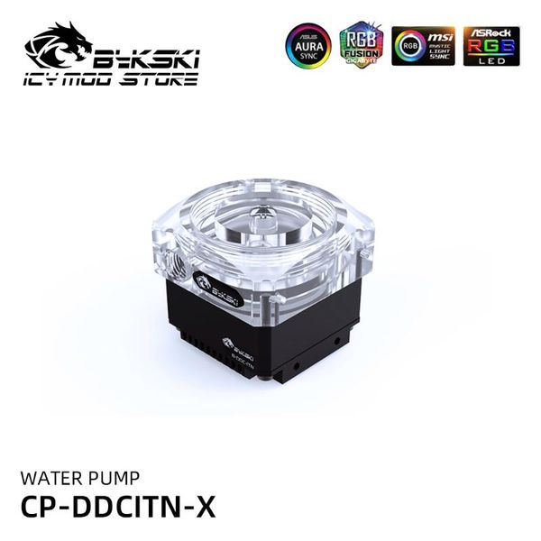 

fans & coolings bykski ddc a-rgb pump silent water tranperant 4m head 450l/h basic cooler acrylic pc cooling cp-ddcitn-x