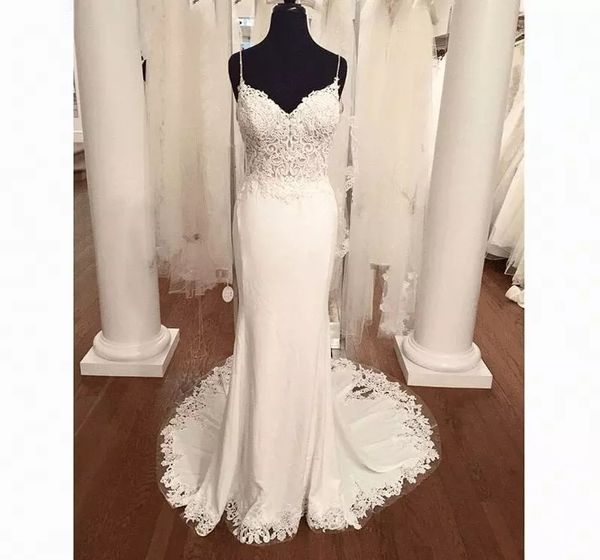 Atemberaubendes Meerjungfrau-Hochzeitskleid mit sexy offenem Rücken und Brautkleid mit Applikationen, auch in Übergröße 328 328