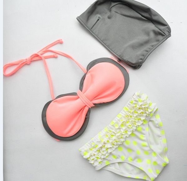 

butterfly big children's cute bikini girls' swimsuit fire, White;black