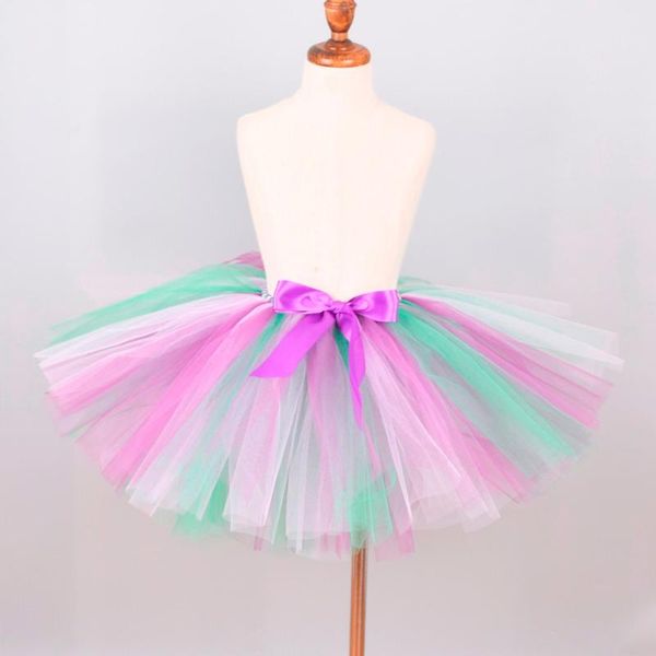 

skirts arrival girls fluffy tutu skirt baby girl first birthday party tutus clothes school performance dance tulle 0-12y, Blue