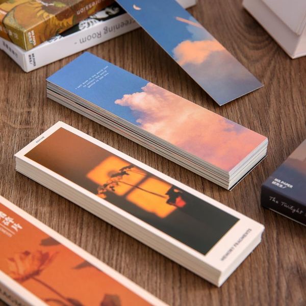 

bookmark 30 pcs/1 box warm series paper bookmarks for books/share/book markers/tab books/stationery