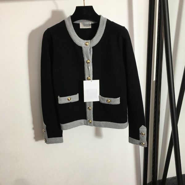 

2021 autumn milan runway sweaters o neck long sleeve women's sweater high end jacquard cardigan designer coats 0901-9, White;black