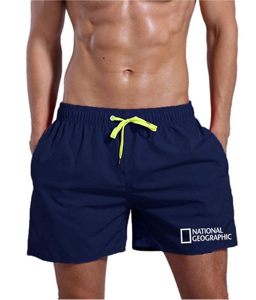 

men's shorts summer print handsome customizable logo solid color chic elastic waist men, White;black