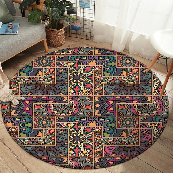 

carpets mandala style colorful floral pattern carpet floor mats bathroom living room bedroom decoration tapi salon