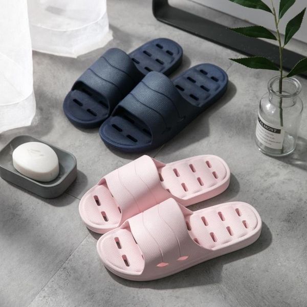 

slippers simple bathing non-slip soft bottom home bathroom women's mens couples indoor shoes high quality, Black