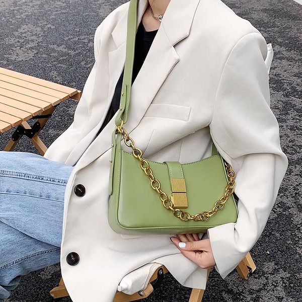 

evening bags design pu leather small crossbody shoulder for women 2021 summer ladies luxury tendy chain underarm handbags