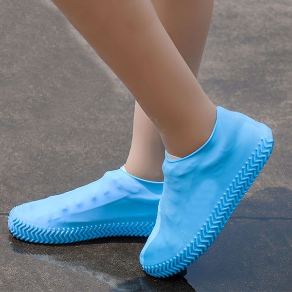 

vintage rubber boots reusable latex waterproof rain shoes cover non-slip silicone overshoes boot covers shoes accessories