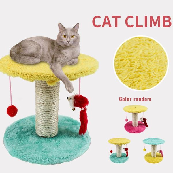 

cat toys toy climbing frame scratching post tree scratcher pole furniture gym house jumping platforms random color