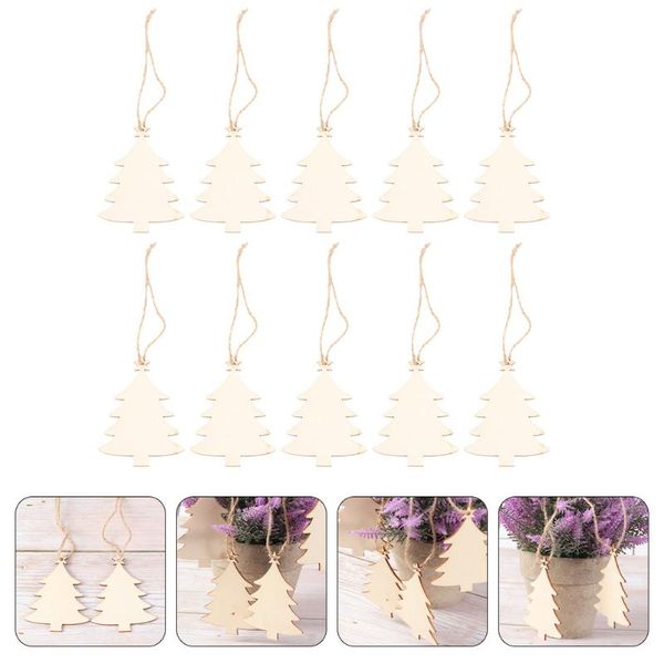 

christmas decorations 30pcs diy craft wooden slices wall hanging ornaments kids painting tree