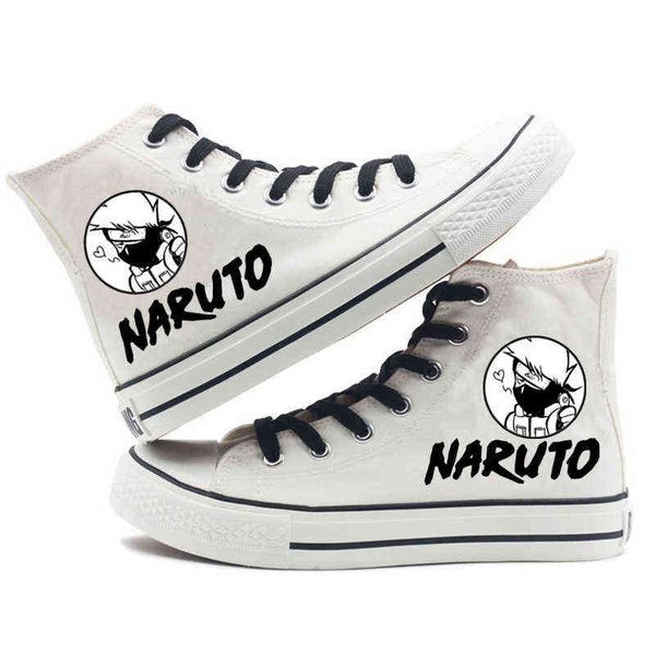 

animated surrounding couple high canvas shoes korean breathable men's and women's, Black;white