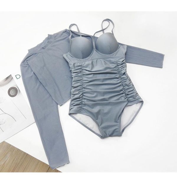 

one-piece suits glauke one piece swimsuit women swimwear halter ruffle biquini solid black thong backless swimming suit for