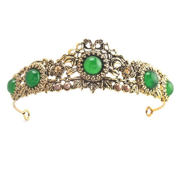 

hair clips & barrettes bridal crown vintage pearl princess, Golden;silver